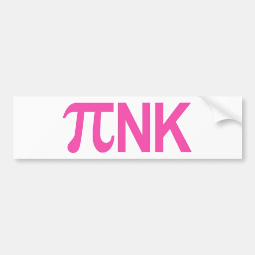 pink pi nk bumper sticker zazzle pink pi nk bumper sticker zazzle