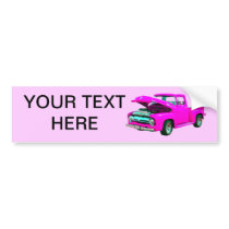 pink pickup bumper sticker