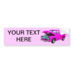 pink pickup bumper sticker