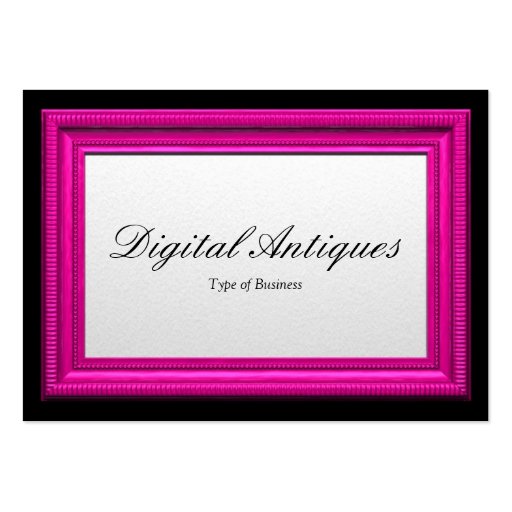 Pink Picture Frame Business Cards (front side)