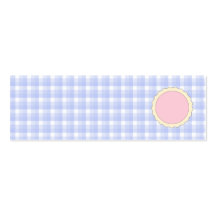 Pink Pie. Strawberry Tart. Blue check. Business Card