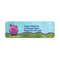 Pink Pig Address Labels