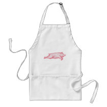 Pink Pig Apron by ericar70 Pink Pig Apron