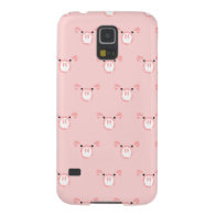 Pink Pig Face Pattern Case For Galaxy S5