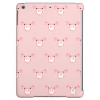 Pink Pig Face Pattern Case For iPad Air