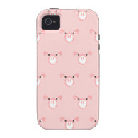 Pink Pig Face Pattern Case-Mate iPhone 4 Cover