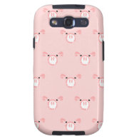 Pink Pig Face Pattern Galaxy S3 Case