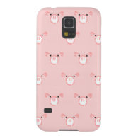 Pink Pig Face Pattern Galaxy S5 Cover