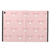 Pink Pig Face Pattern iPad Air Cases