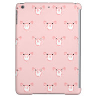 Pink Pig Face Pattern iPad Air Covers