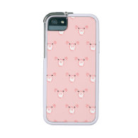 Pink Pig Face Pattern iPhone 5/5S Case