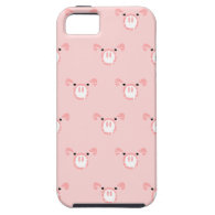 Pink Pig Face Pattern iPhone 5 Cases