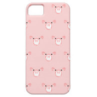 Pink Pig Face Pattern iPhone 5 Covers