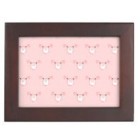 Pink Pig Face Pattern Keepsake Boxes