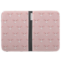 Pink Pig Face Pattern Kindle 3G Covers