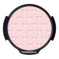 Pink Pig Face Pattern LED Car Decal