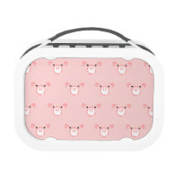 Pink Pig Face Pattern Lunch Box