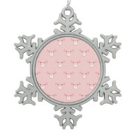 Pink Pig Face Pattern Ornament