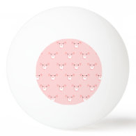 Pink Pig Face Pattern Ping Pong Ball