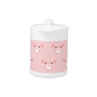 Pink Pig Face Repeating Pattern