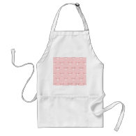 Pink Pig Face Repeating Pattern Apron