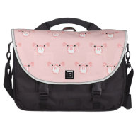 Pink Pig Face Repeating Pattern Commuter Bag