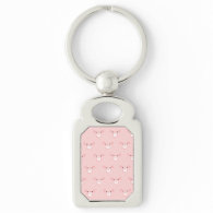 Pink Pig Face Repeating Pattern Key Chain
