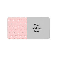 Pink Pig Face Repeating Pattern Labels