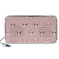Pink Pig Face Repeating Pattern Mp3 Speaker
