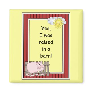 Pink Pig - Farmyard Barnyard Friend - Kids zazzle_magnet