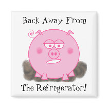 Pink Pig Magnet by RedRider08 Pink Pig Magnet