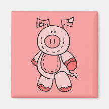 Pink Pig Magnet