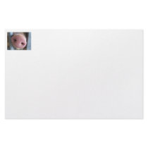 Pink Pig nose close up photograph Personalized Stationery