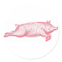 Pink Pig Sticker by ericar70 Pink Pig Sticker