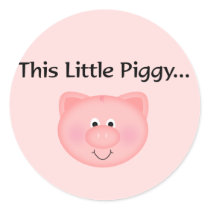 Pink Pig This Little Piggy Stickers
