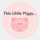 Pink Pig This Little Piggy Stickers