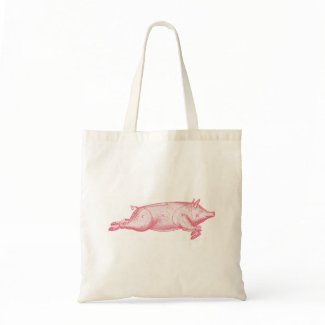 Pink Pig Tote Bag bag