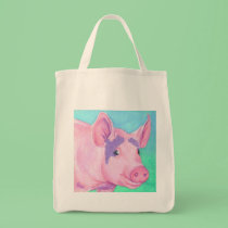 Pink Pig Tote Bag - "This Little Piggy" bags