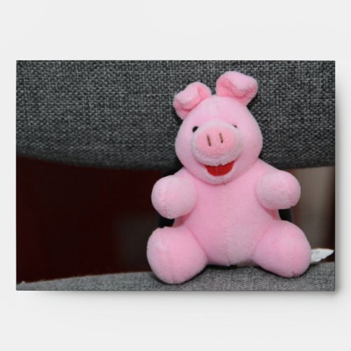 Pink pig toy envelope