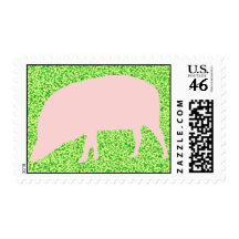 Pink Pig US Postage Stamp
