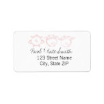 Pink Piggies Flying labels
