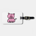 pink piggy bag tags