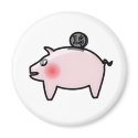 Pink Piggy Bank magnets by PoshPink Pink Piggy Bank magnets