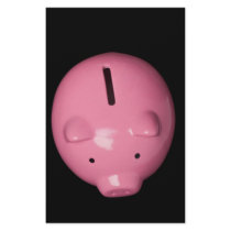 Pink piggy bank stationery design