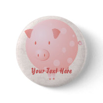 Pink Piggy Button by Customizables Pink Piggy Button