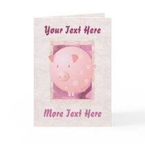 Pink Piggy Card