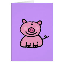 Pink piggy card