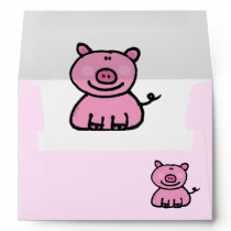 Pink piggy envelopes