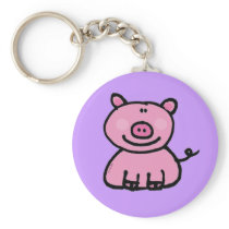 Pink piggy key chains