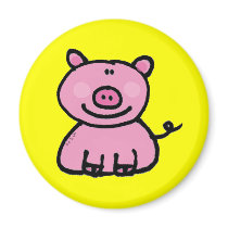 Pink piggy magnets by jsoh Pink piggy magnets